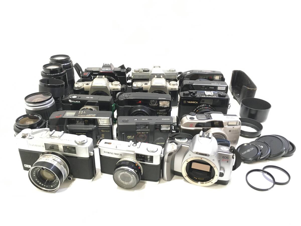 ☆ カメラジャンク まとめ 10 ☆ Canon EOS Kiss 5 + OLYMPUS TRIP 35 + KONICA auto S2 EL 他 キヤノン オリンパス コニカ