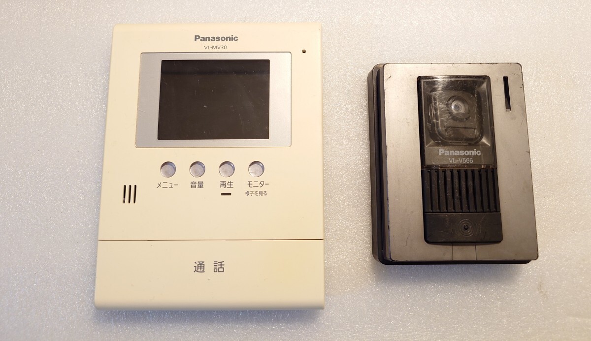 Panasonic テレビドアホン インターホン VL-V566 玄関モニター カメラ玄関子機 モニター親機通電確認　 VL-MV30X ジャンク！！！！！