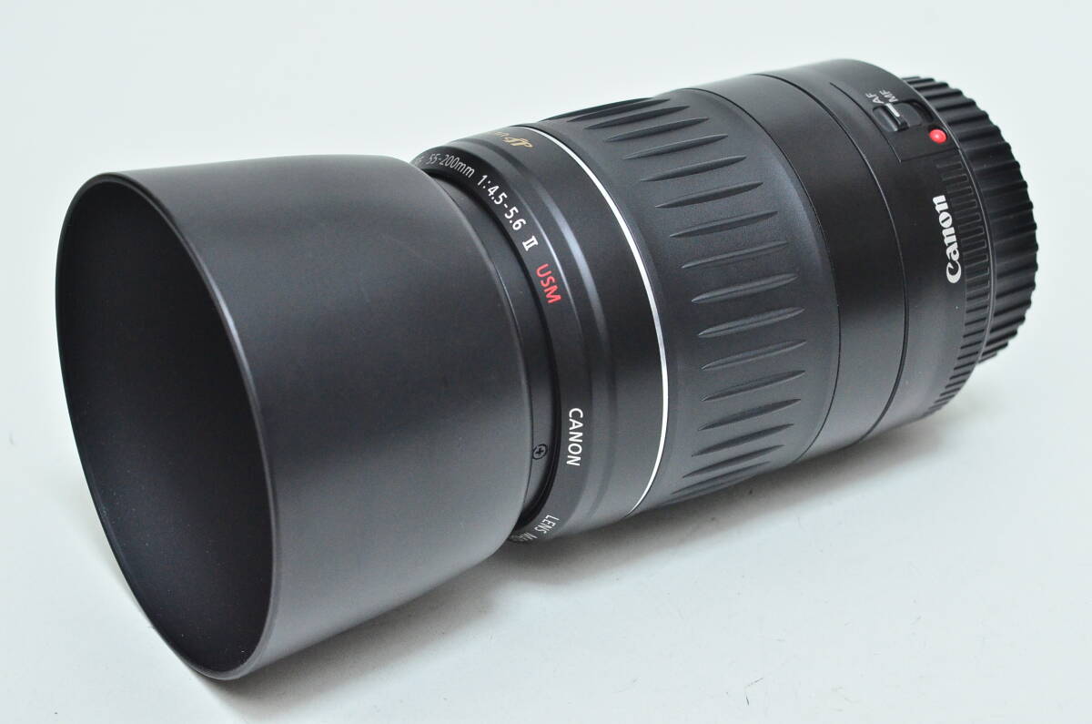 Canon EF 55-200mm F4.5-5.6 Ⅱ USM 美品 フード付 フルサイズ対応