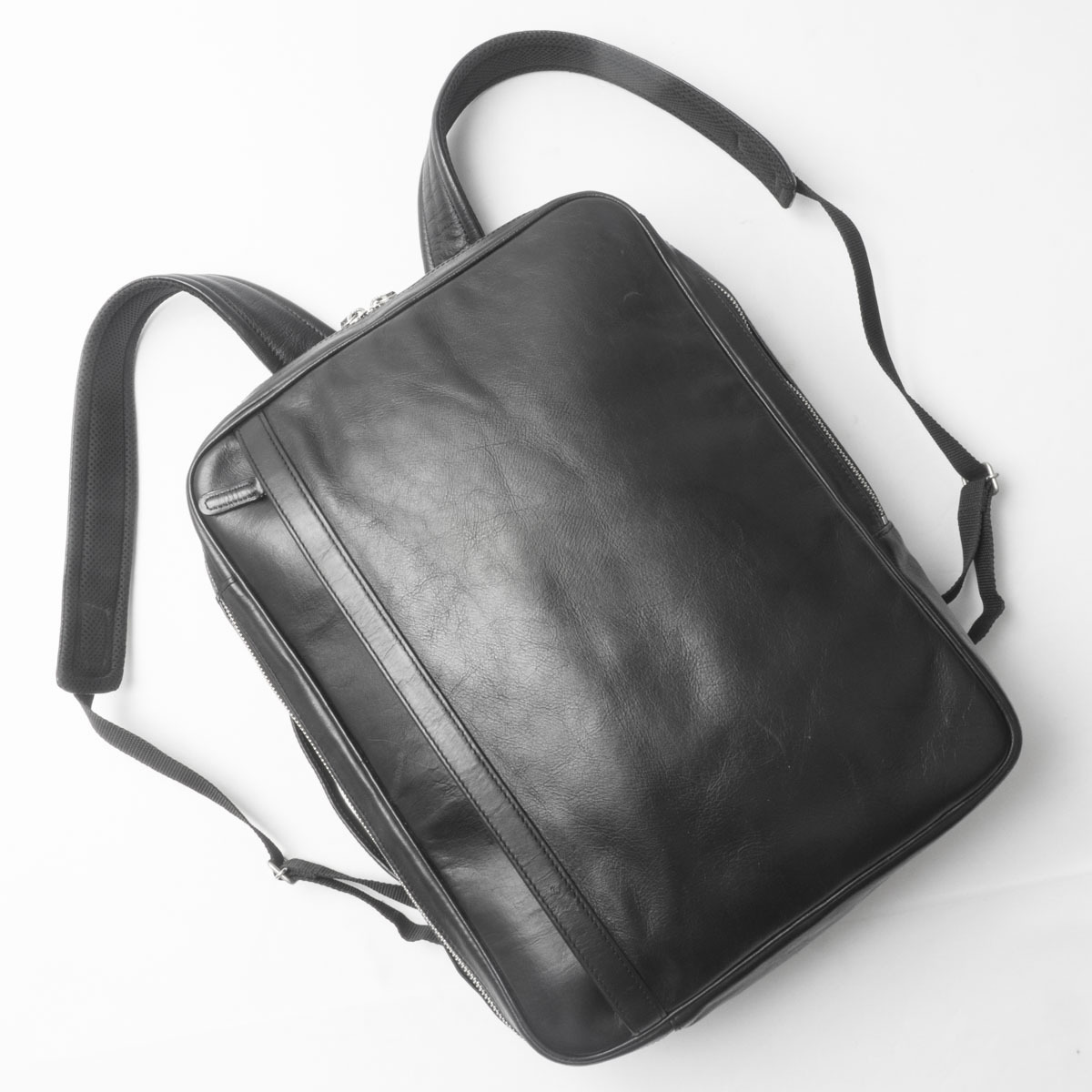 良品『BUSINESS LEATHER FACTORY』ビジネスバッグパック ブラック 牛本革 ビジネスレザーファクトリー 管理615