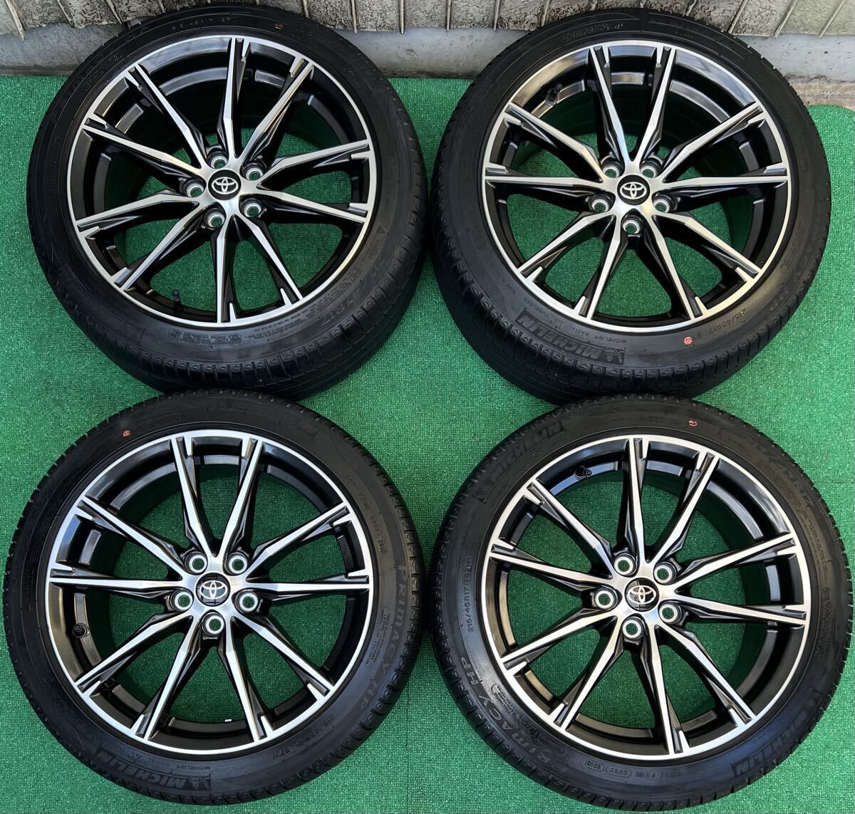 美品！トヨタ 86 後期純正オプション 17インチタイヤ/ホイール4本 7J+48 5H PCD100 プリウス30/50/BRZ/レガシィ等 MICHELIN製 バリ山
