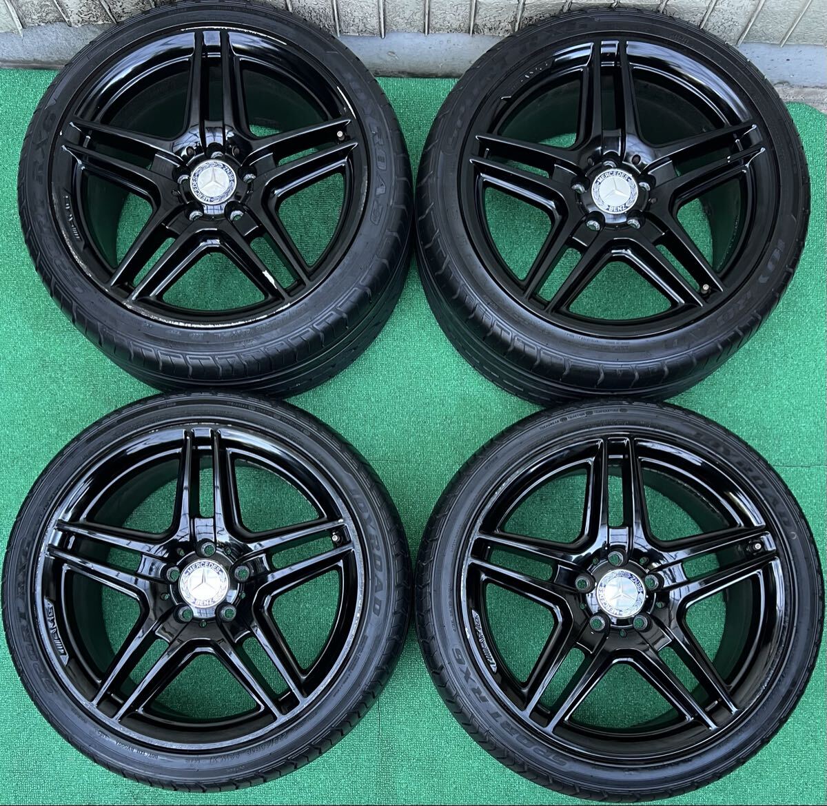 美品 AMG メルセデスベンツ 純正OP18インチタイヤ/ホイール4本 8J+50/8.5J+54 PCD112 5H Cクラス/CLS/Eクラス/Sクラス等 2022年製 バリ山!