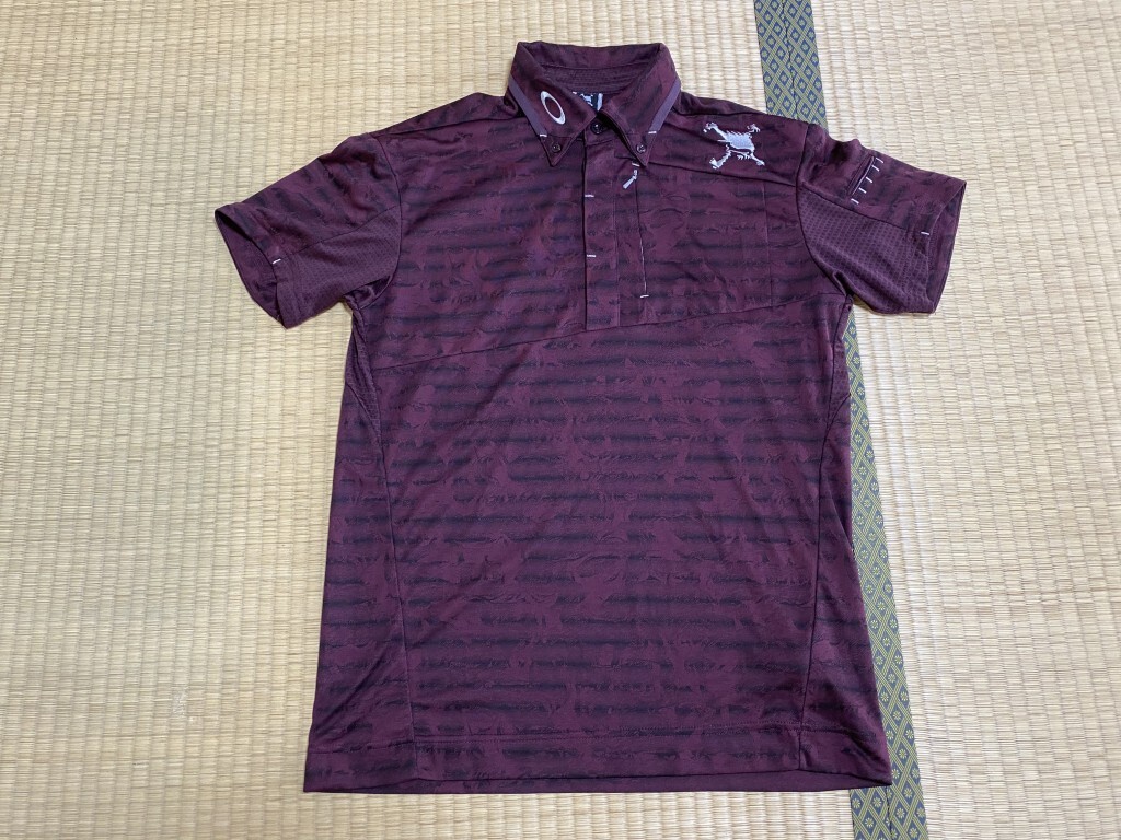 OAKLEY/オークリー スカル 半袖ボタンダウンポロシャツ M
