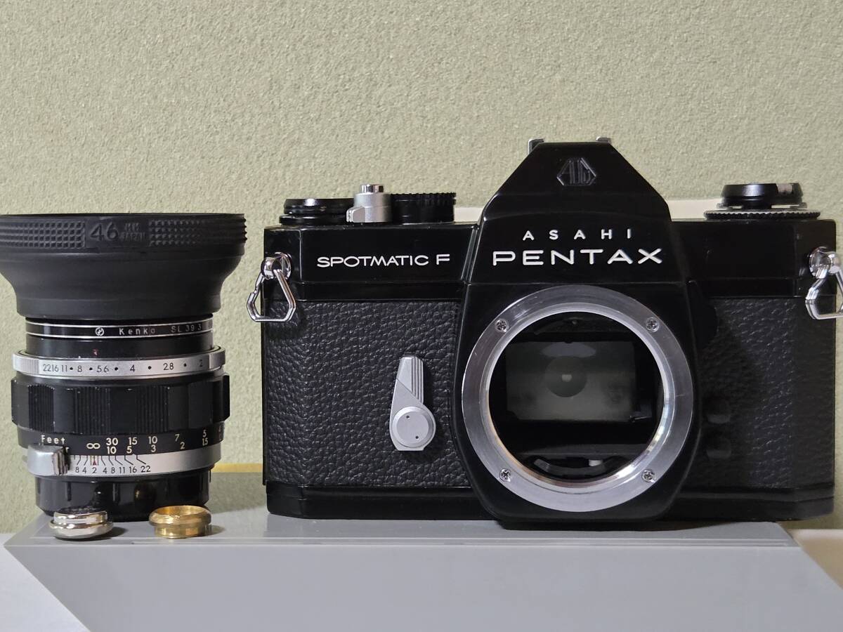 希少 ASAHI PENTAX アサヒ ペンタックス SPFブラックボディ整備済 /Auto-Takumar 55mm f2レンズセット 動作良好　その他付属品あり
