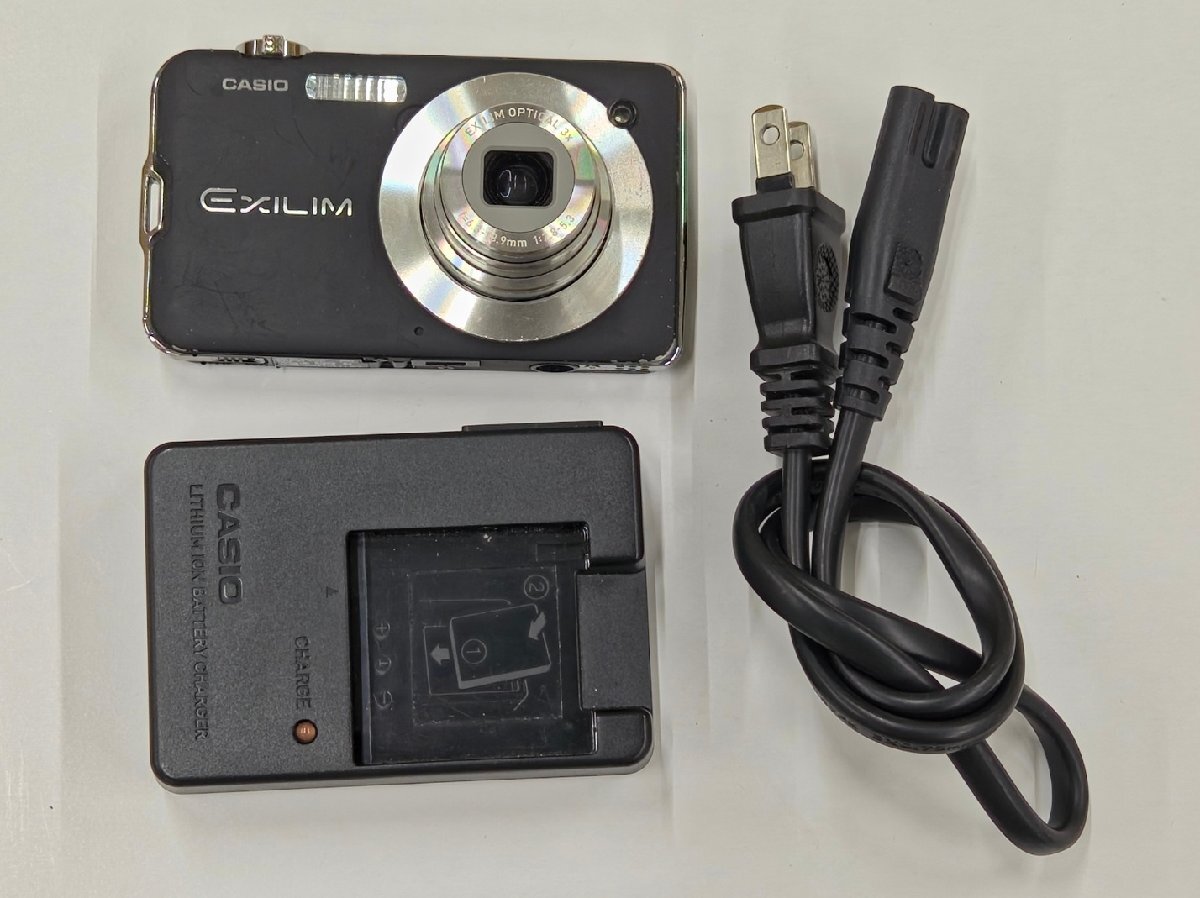 カシオ CASIO EXILIM EX-S10 ブラック デジカメ 稼働品 バッテリーチャージャー・バッテリパック付き デジタルカメラ エキシリム #13537