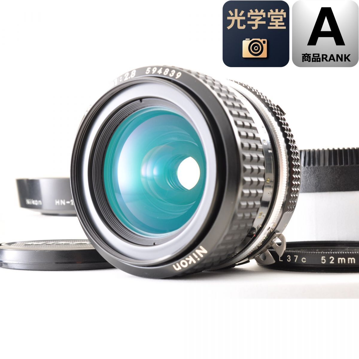 Nikon Ai NIKKOR 28mm f/2.8 単焦点 フード カメラレンズ 交換レンズ ニコン