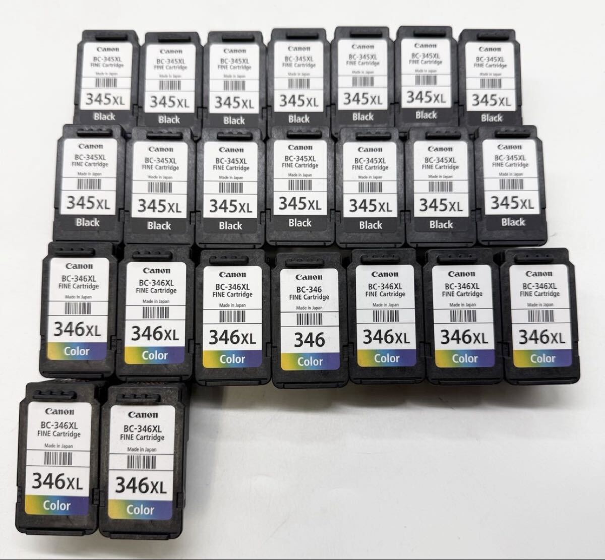 CANON 純正 リサイクル 使用済 インクカートリッジ 345XL ブラック 346XL カラー 使用済み 大量 まとめて 23点 M34