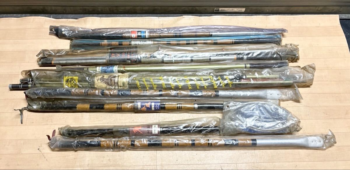 未使用 あり ？ 伊豆 朱雀 川せみ 春風 チヌ 魚釣り 等 釣竿 フィッシング 大量 まとめて 9点 T69