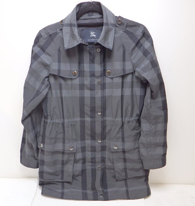 BURBERRY LONDON バーバリーロンドン B6A23-143-28 コート 9 ノバチェック グレー ドロスト付き