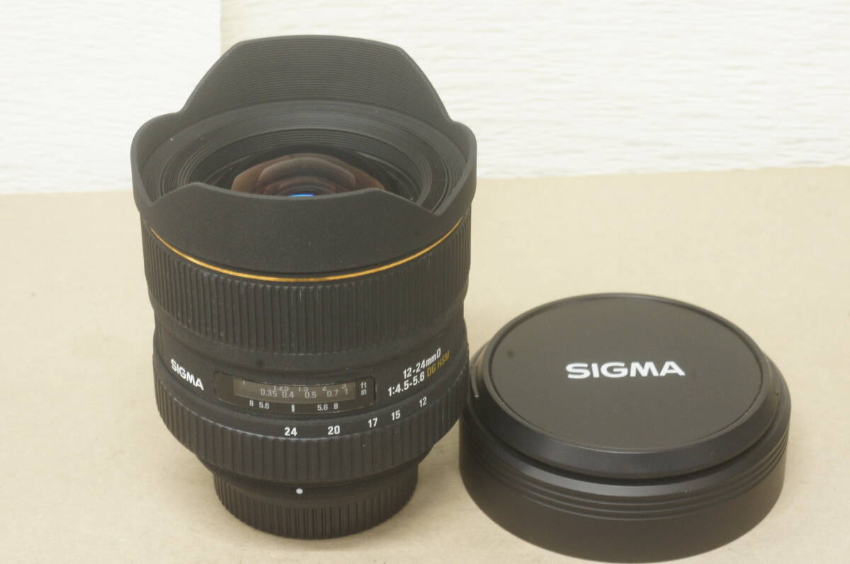 ニコンマウント　シグマレンズ　12-24ｍｍ/4.5-5.6D　ＤＧ　ＨＭＳ　ジャンク扱い品