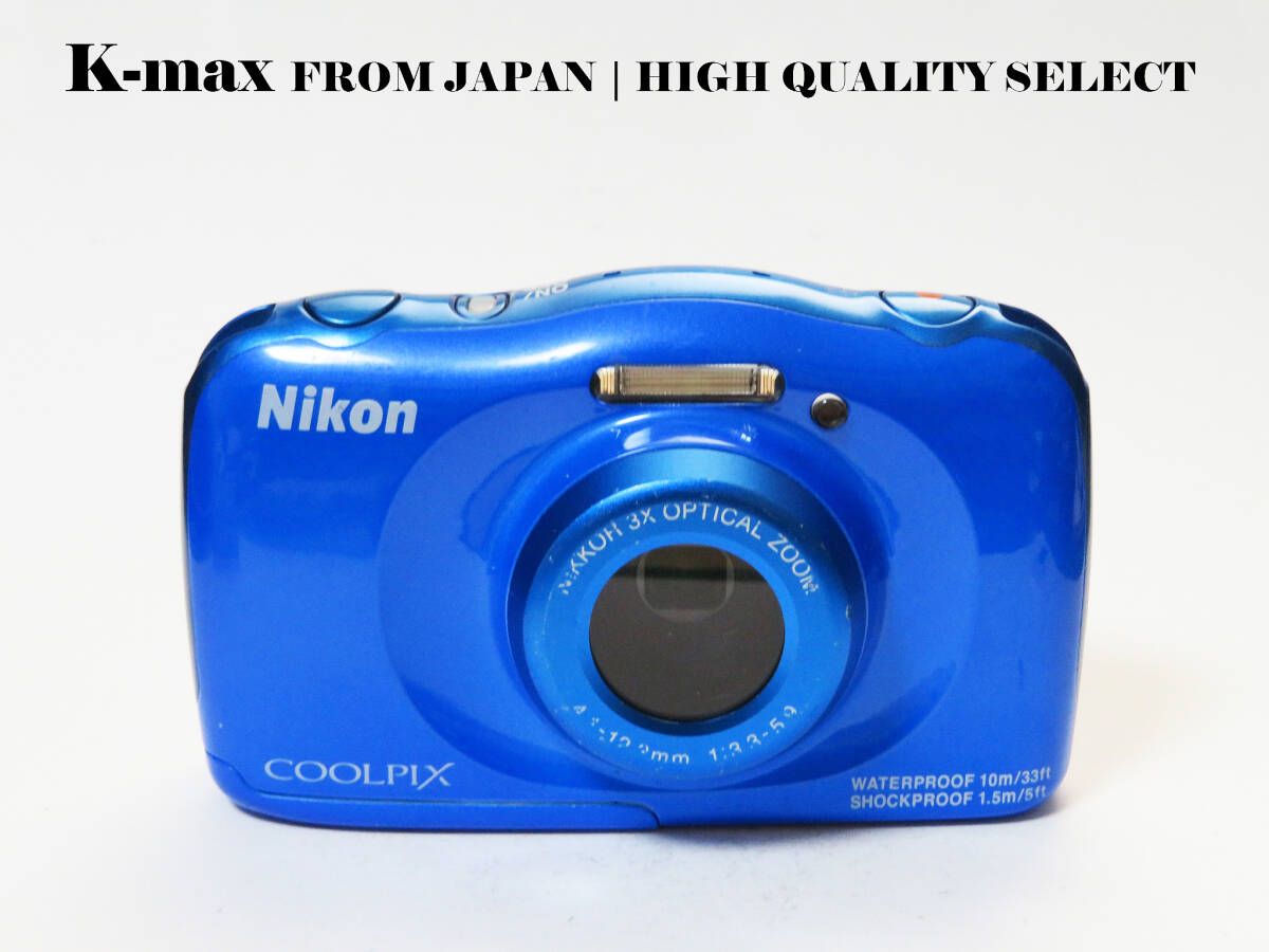 【極上美品】 Nikon COOLPIX S33 Blue 正常動作品 [Top Mint] Y2K CCD Sensor Classic #9883