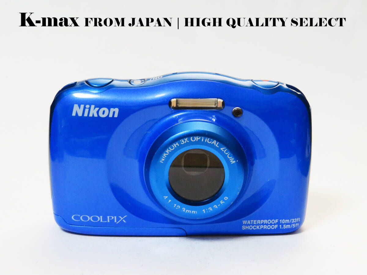 【極上美品】 Nikon COOLPIX S33 Blue 正常動作品 [Top Mint] Y2K CCD Sensor Classic #9890