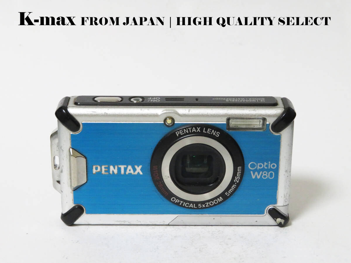 【極上 美品】 Pentax Optio W80 Blue 正常 動作品 [Top Mint] Y2K CCD Sensor Classic #8243