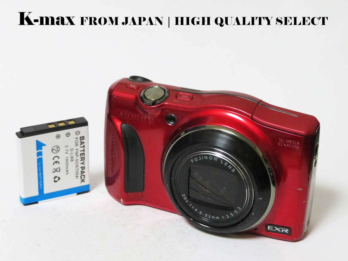 【極上美品】 Fujifilm FinePix F800EXR Red 正常動作品 [Top Mint] 16MP EXR Sensor Compact Camera #8343