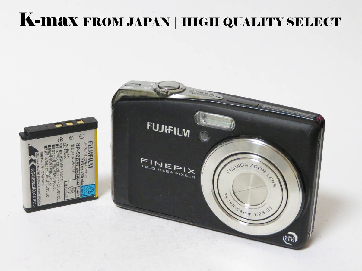 【極上美品】 Fujifilm FinePix F50fd Black 正常動作品 [Top Mint] 12MP Super CCD Compact Digital Camera #8377