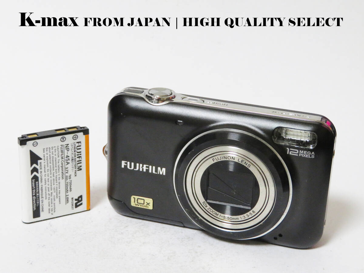 【極上美品】 Fujifilm FinePix JZ300 Black 正常動作品 [Top Mint] 12MP Compact Digital Camera #8379