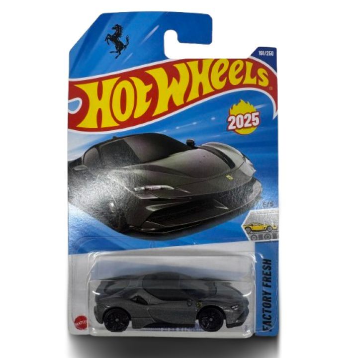 ▲【Hot Wheels/ホットウィール】FERRARI SF90 STRADALE 191/250 2025 FACTORY FRESH フェラーリ SF90ストラダーレ 5/5 グレー★6202
