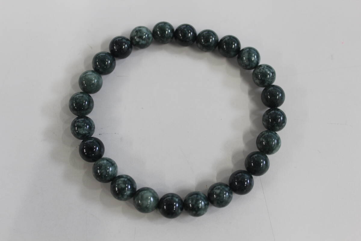 ☆【現状品】翡翠　ブレスレット　糸魚川産　約8ｍｍ　鉱石　宝石　天然石　激安　1円スタート