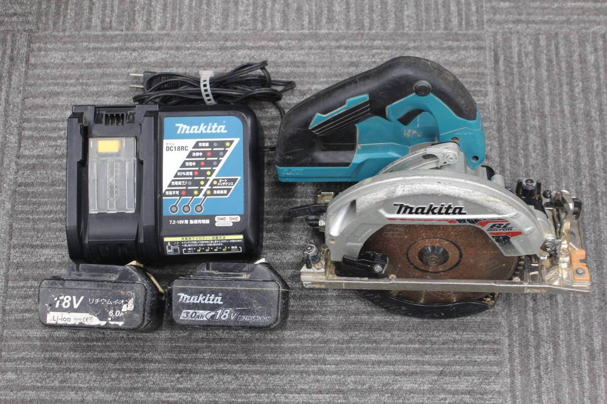 ☆【中古】マキタ　丸ノコ　HS631D　動作確認済み　バッテリー付　激安　1円スタート
