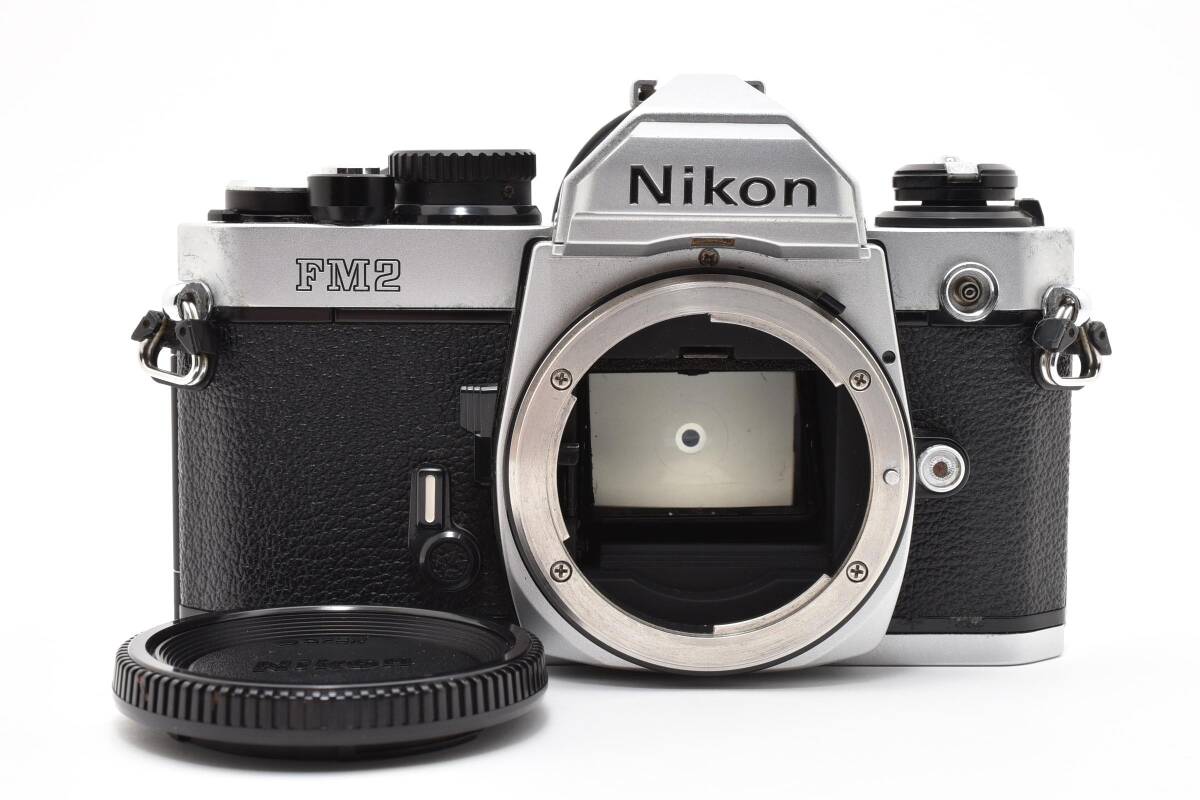 #5402 【露出計・シャッターOK】 Nikon New FM2 シルバー ニコン フィルムカメラ メカニカル一眼レフ ★実用動作品★