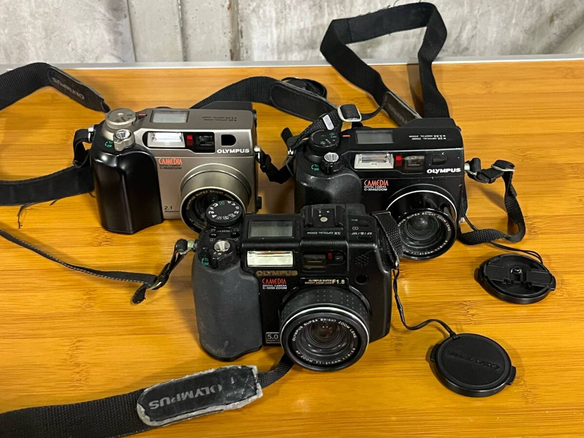 未確認▽OLYMPUS/オリンパス CAMEDIAシリーズ　デジタルカメラ　３台セット