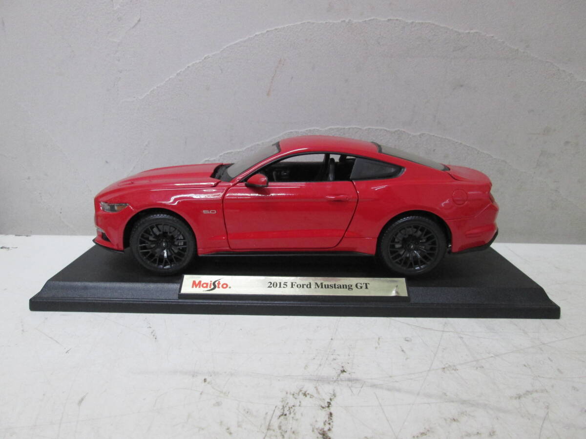 (31)♪MAISTO マイスト 1/18 FORD MUSTANG GT 2015 レッド 赤