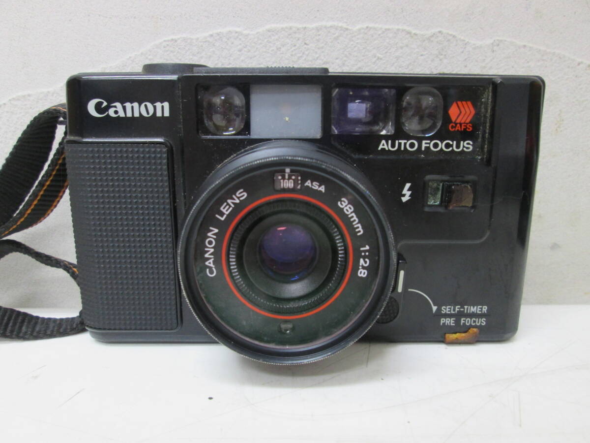 (31)☆Canon キャノン AUTO FOCUS コンパクト フィルム カメラ 38mm 1:2.8 電池式 AF35M ジャンク品