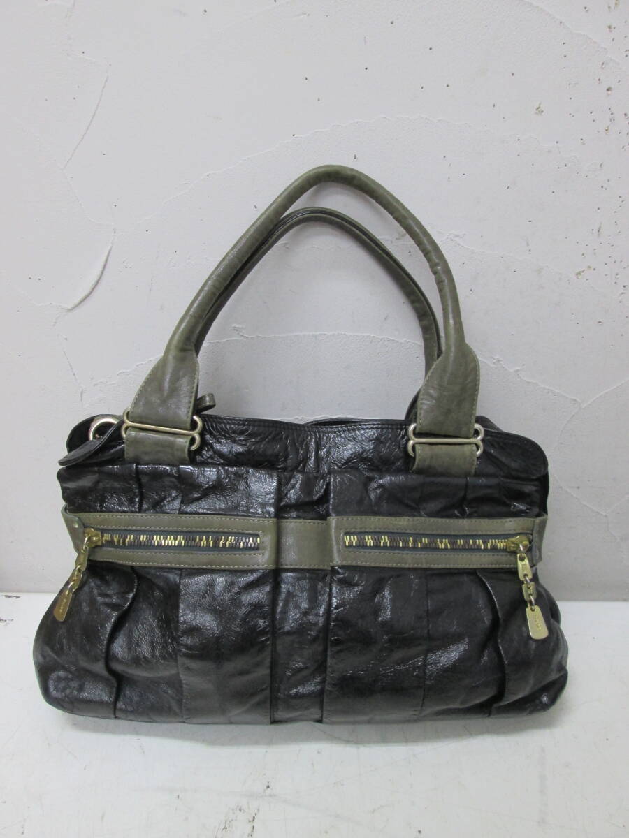 (29)☆SEE BY CHLOE シーバイ クロエ トートバッグ ハンドバッグ レザー ブラック 030893 ショルダーストラップ欠品 サイズ約26×38×13cm 