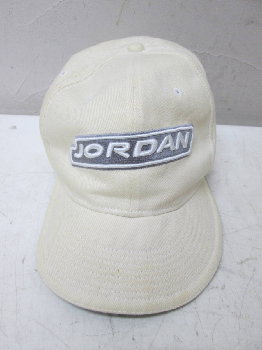 (30)♪JORDAN ジョーダン 帽子 キャップ オフホワイト×グレー サイズ8 64cm 