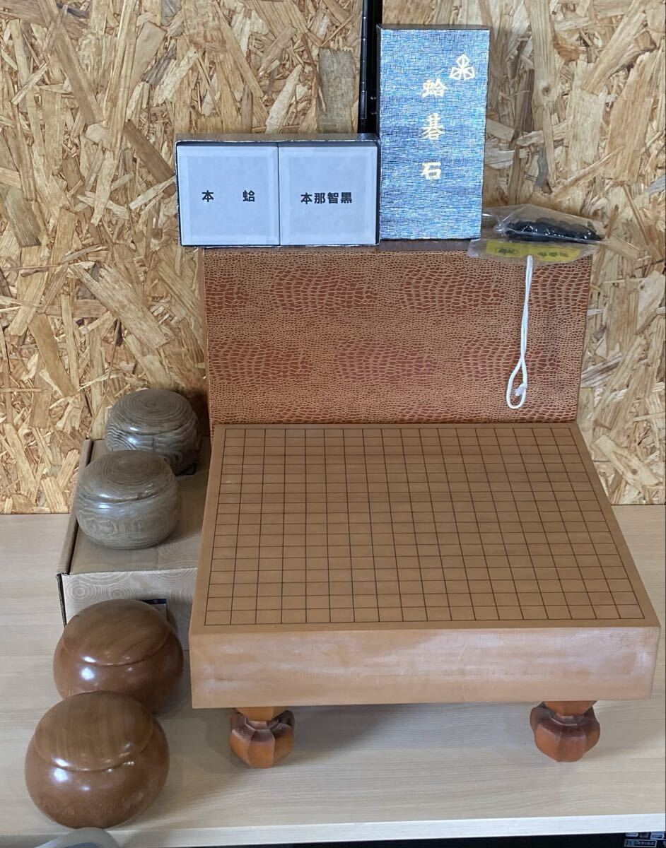 碁石 碁盤 囲碁盤 囲碁セット 囲碁 木製脚付　【T22920】（6）