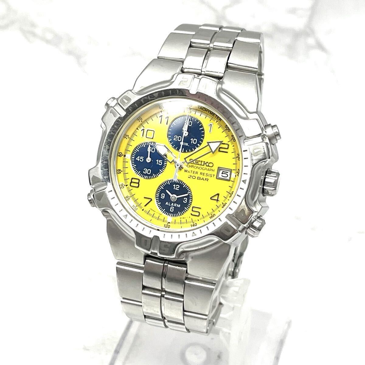 FN19386U【電池交換済み】SEIKO セイコー クロノグラフ 7T32-6K50 QUARTZ クォーツ 時計 腕時計 稼働品