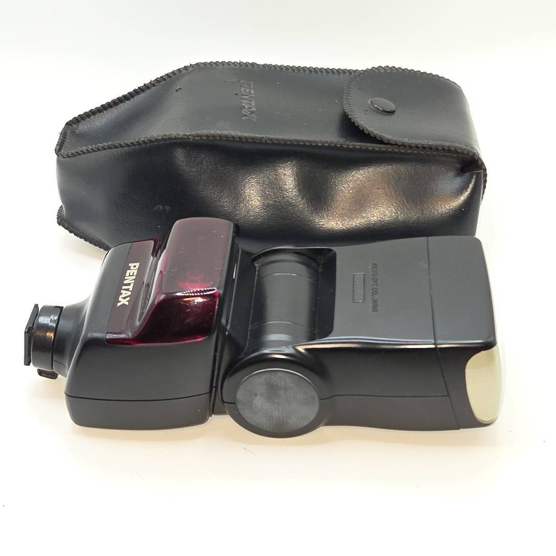 PENTAX AF-500FTZ オートストロボ 純正ケース付き ペンタックス 動作未確認　caseに傷・汚れ有現状品　B526