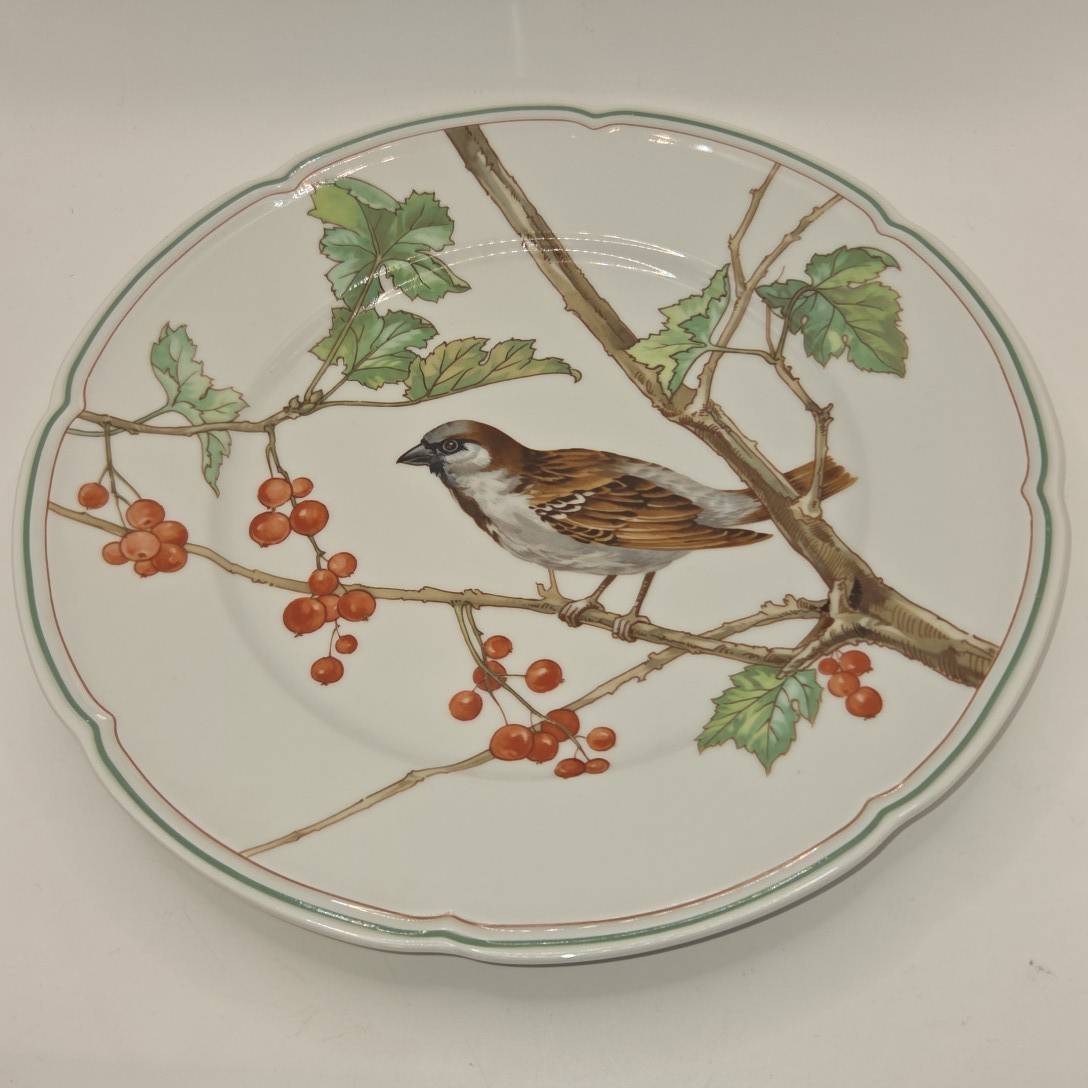 希少 1987年 ビレロイ＆ボッホ ハインリッヒ イエスズメ 飾り皿 絵皿 ヴィンテージ ドイツ製 Villeroy & Boch Heinrich SPARROW B692