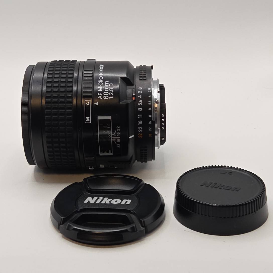Nikon ニコン AI AF Micro-Nikkor 60mm f/2.8D マクロレンズ 前後キャップ付 フルサイズ対応 動作未確認　B736
