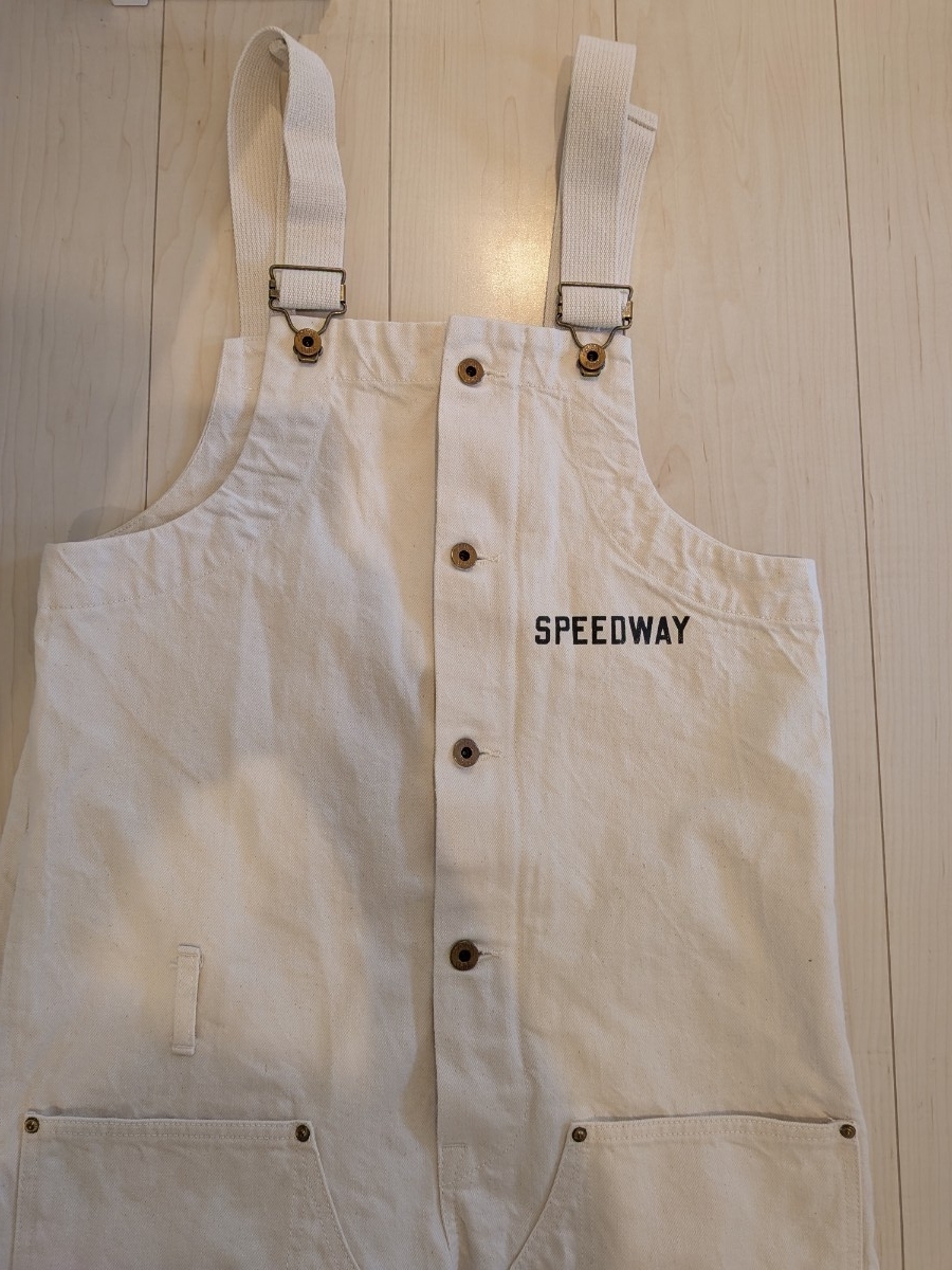 TROPHY CLOTHING KRAFTY デッキパンツ オーバーオール サロペット ホワイト　希少　美品　30