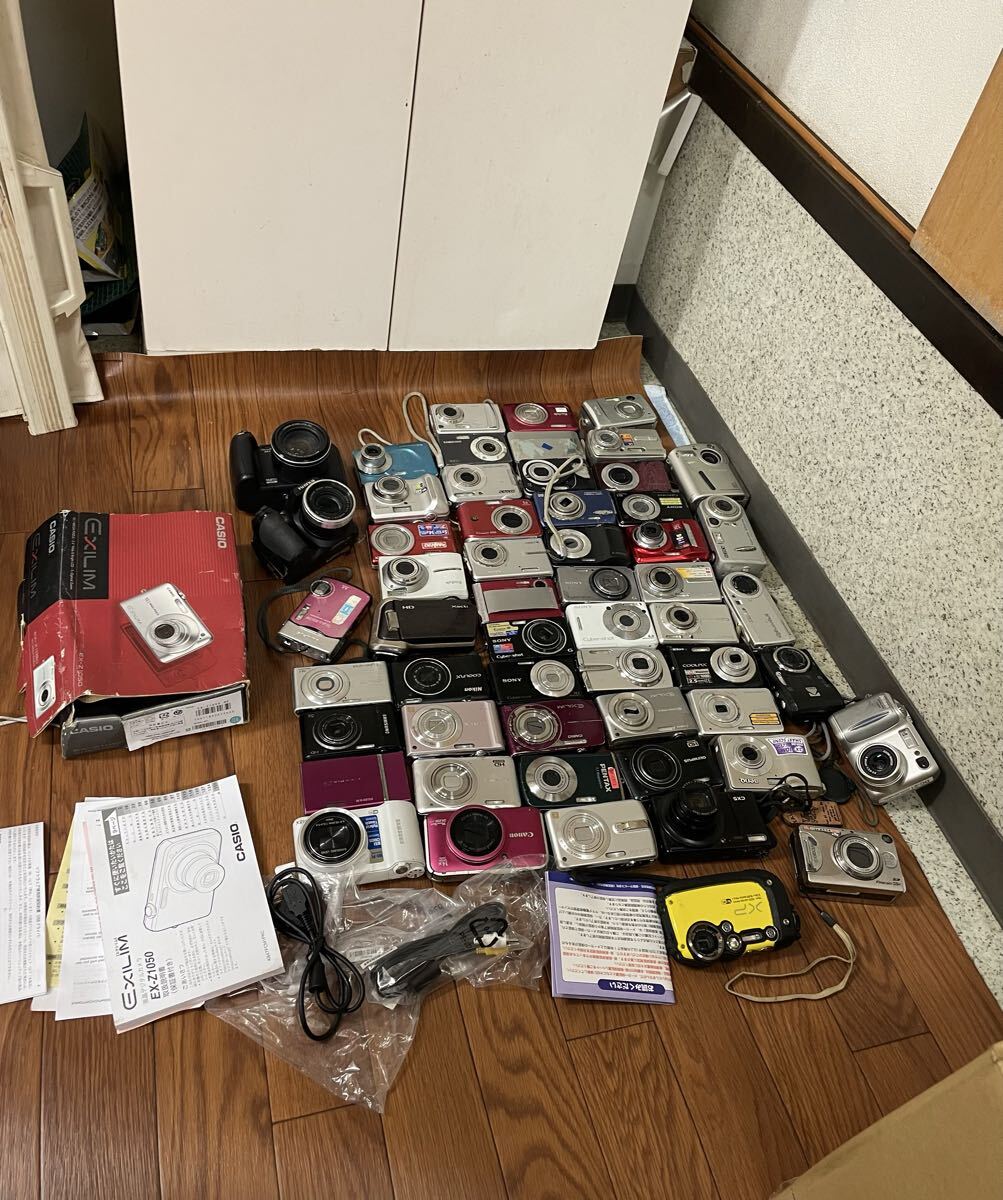 デジタルカメラ 55台 まとめ SONY Canon OLYMPUS CASIO Nikon FUJIFILM Panasonic Finepix デジカメ コンパクトデジタルカメラ(B9960101)