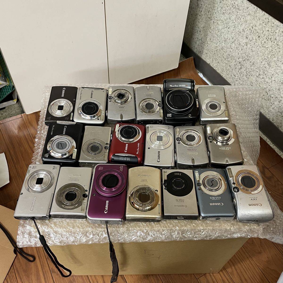 Canon キャノン コンパクトデジタルカメラ まとめ 19台中古現状品 (y1190)