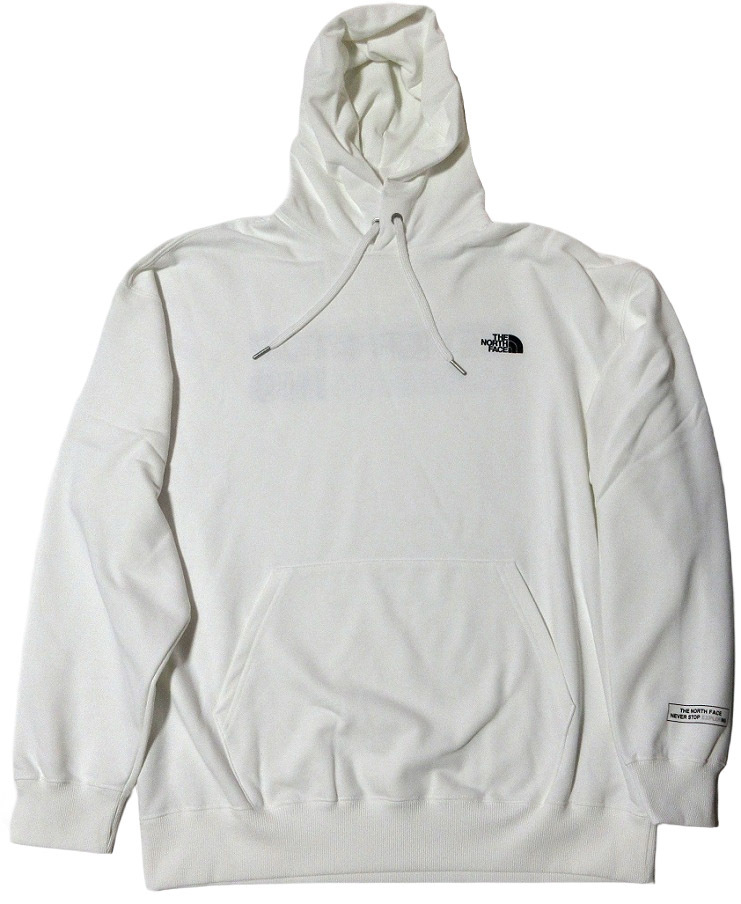 ノースフェイス NEVER STOP ING フーディ スウェット XXLサイズ ホワイト NT12443 The North Face