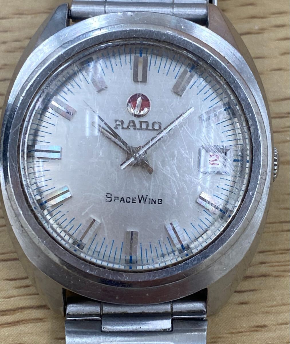 ◎【稼働品/動作未確認】 RADO ラドー SPEACEWING スペースウィング デイト 734155 腕時計 ※商品説明必読