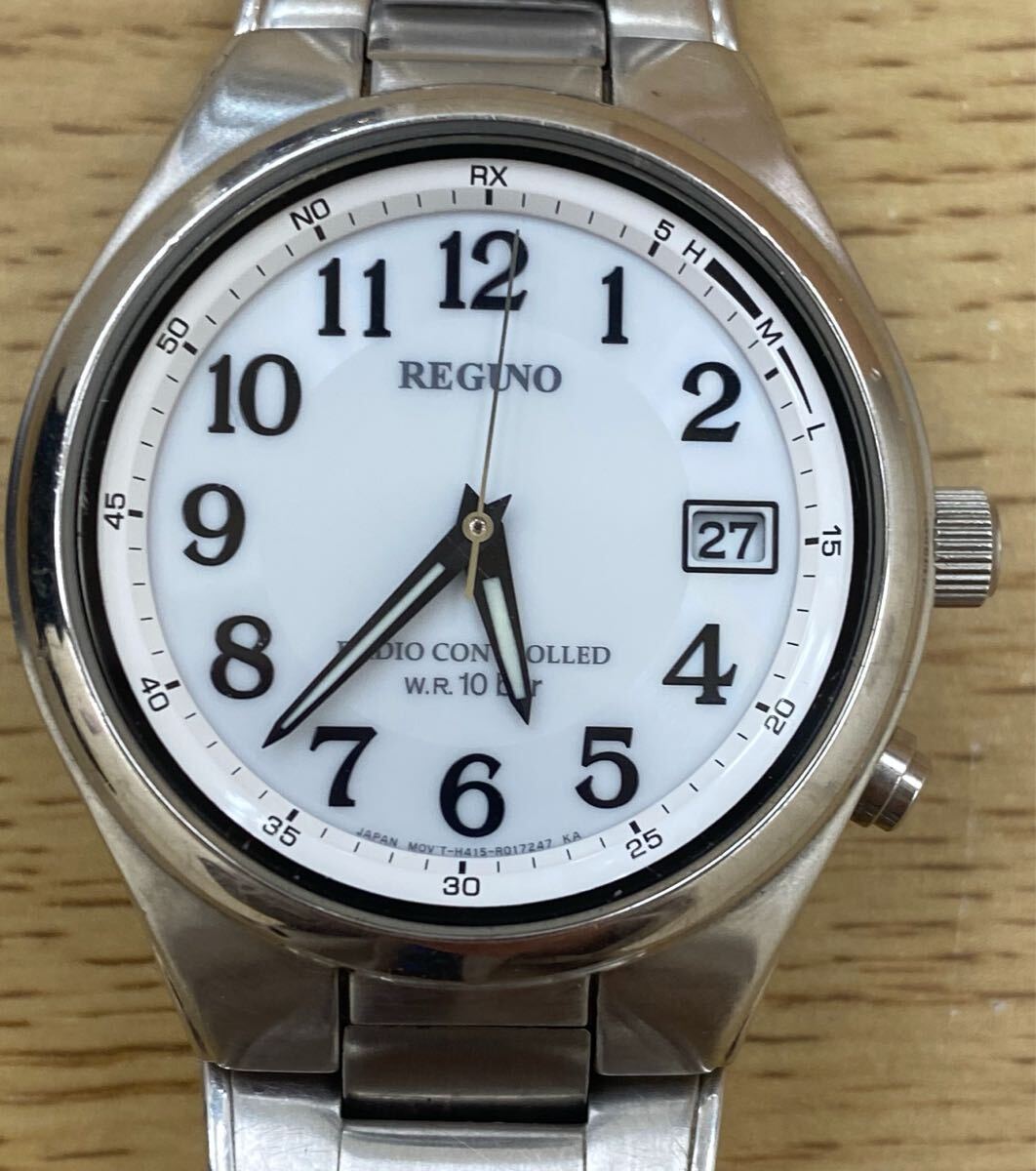 ◎【稼働品/動作未確認】 CITIZEN シチズン REGUNO レグノ デイト H415-R004522 腕時計 ※商品説明必読