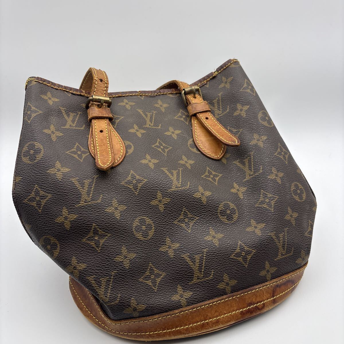 LOUIS VUITTON ルイヴィトン モノグラム ショルダーバッグ バケットPM トートバッグ バケット