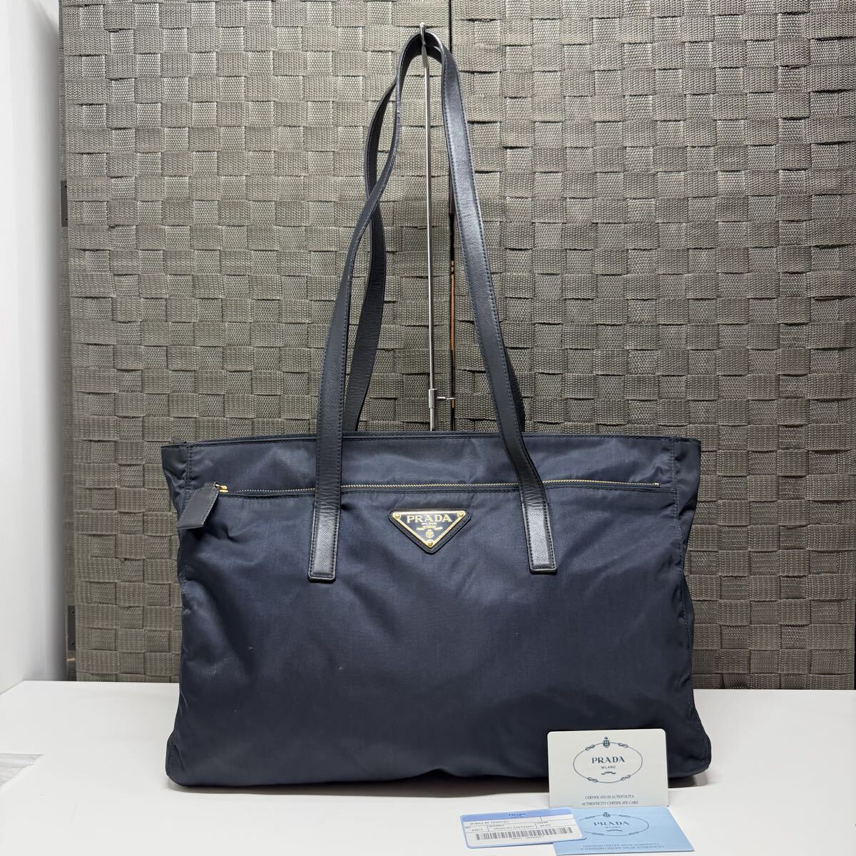 PRADA プラダ ナイロン ハンドバッグ トートバッグ ネイビー テスート バッグ