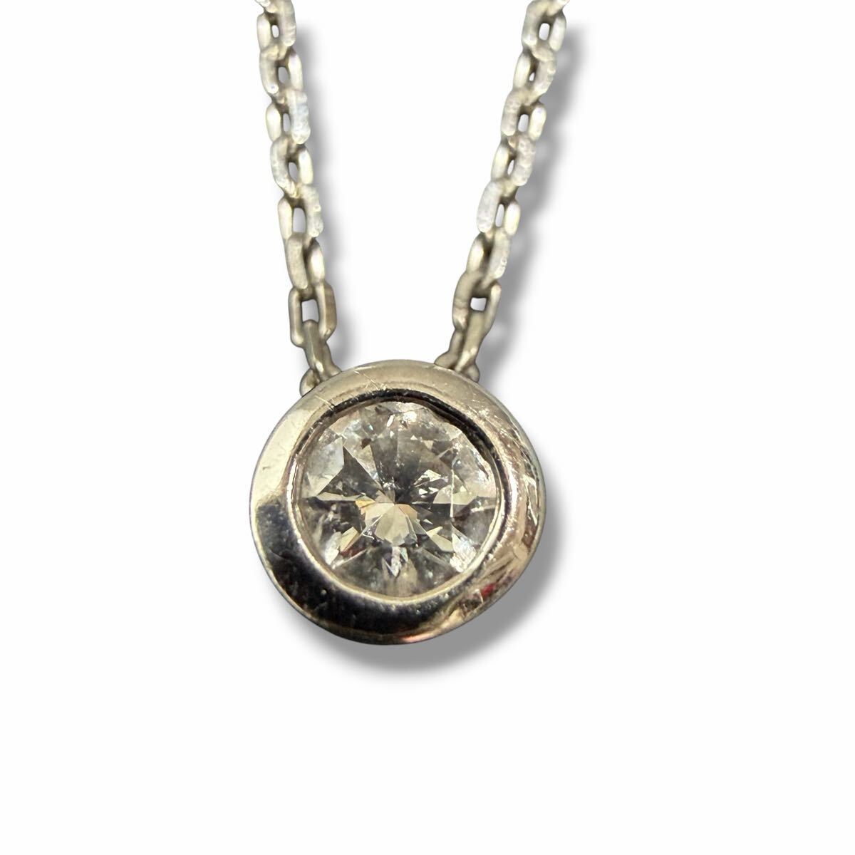 ダイヤモンド 0.1ct プラチナ 900/850 ネックレス　
