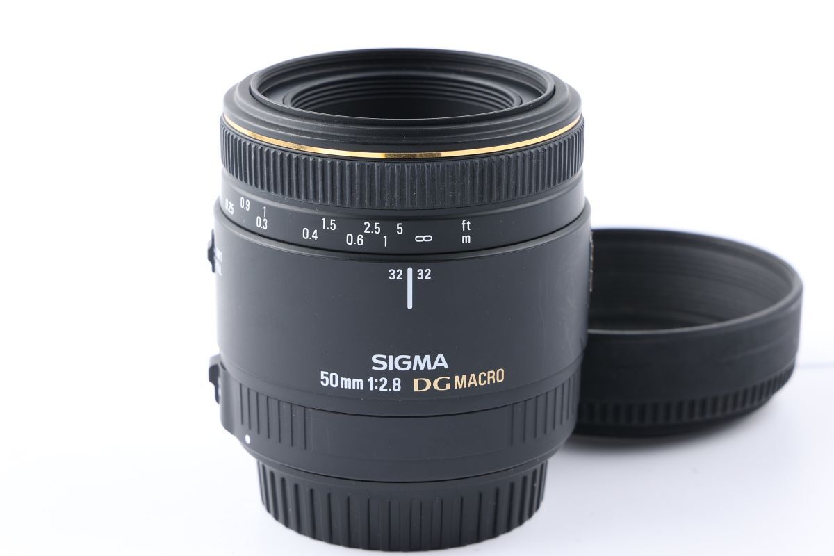 【かめらや】00086 SIGMA EX 50mm F2.8 DG MACRO AF 単焦点 マクロレンズ EFマウント