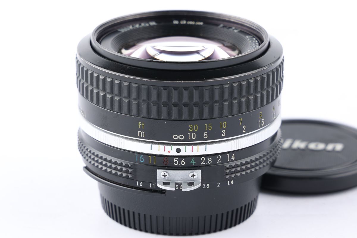 【かめらや】00049 Nikon Ai NIKKOR 50mm F1.4 単焦点 標準レンズ Fマウント