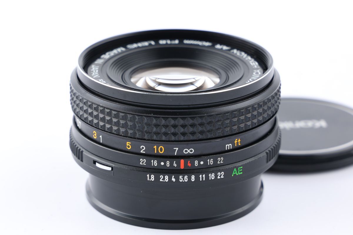 【かめらや】00032 KONICA HEXANON AR 40mm F1.8 単焦点標準 パンケーキレンズ コニカマウント