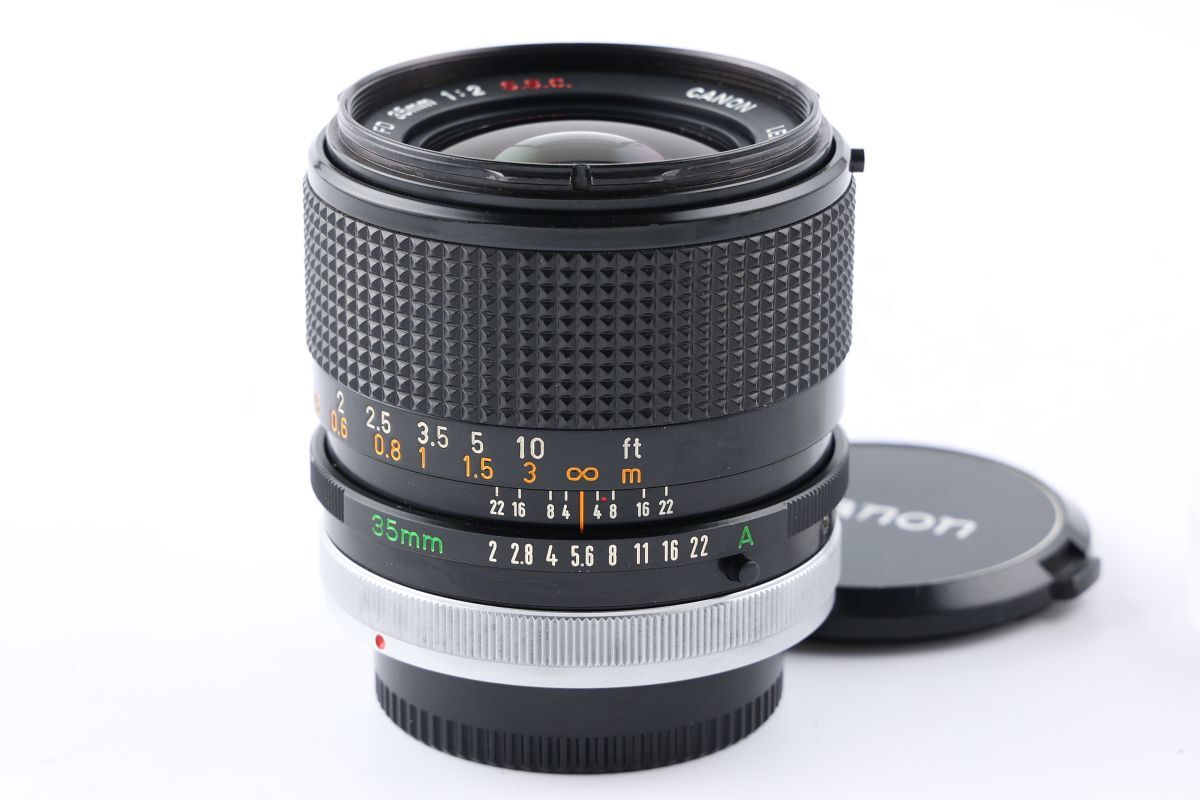 【かめらや】00100 Canon FD 35mm F2 S.S.C. 単焦点 広角レンズ FDマウント
