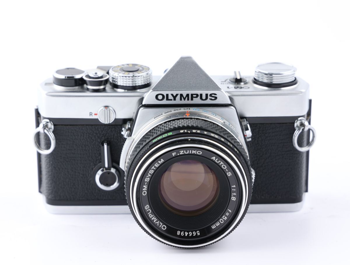【かめらや】00077 OLYMPUS OM-1 + 50mm F1.8 単焦点レンズ MF一眼レフ フイルムカメラ