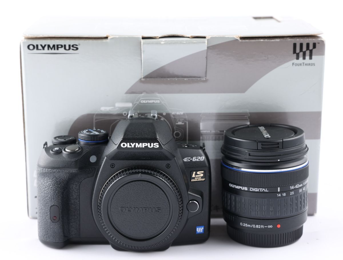 【かめらや】00103 OLYMPUS E-620 + ZUIKO DIGITAL ED 14-42mm F3.5-5.6 標準ズームレンズ デジタル一眼レフカメラ