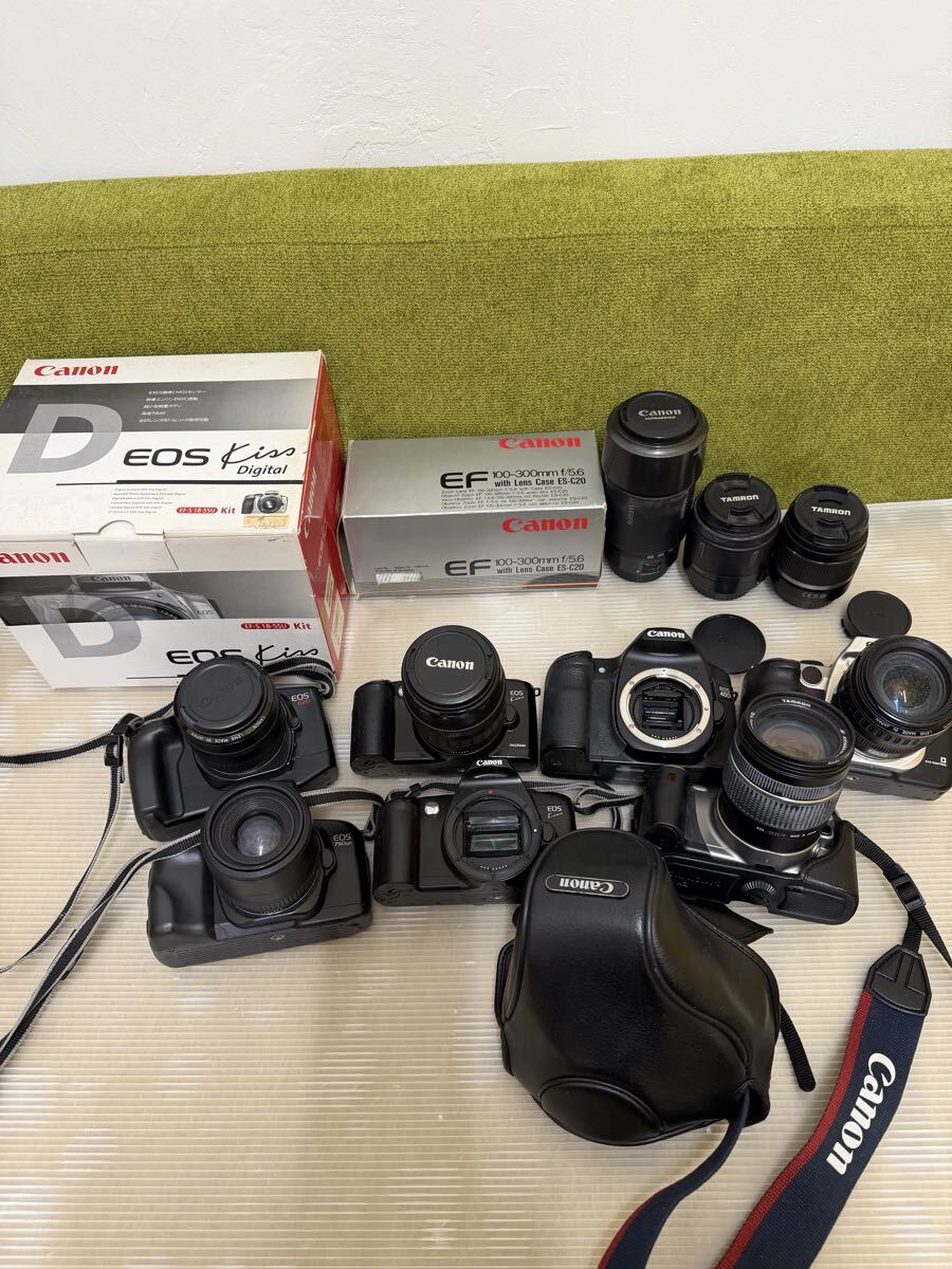 【CNTM.0622Y】★　1円スタート　★　ジャンク品　カメラ　本体　レンズ　まとめ　Canon　キャノン　TAMRON　EOSなど　動作未確認　